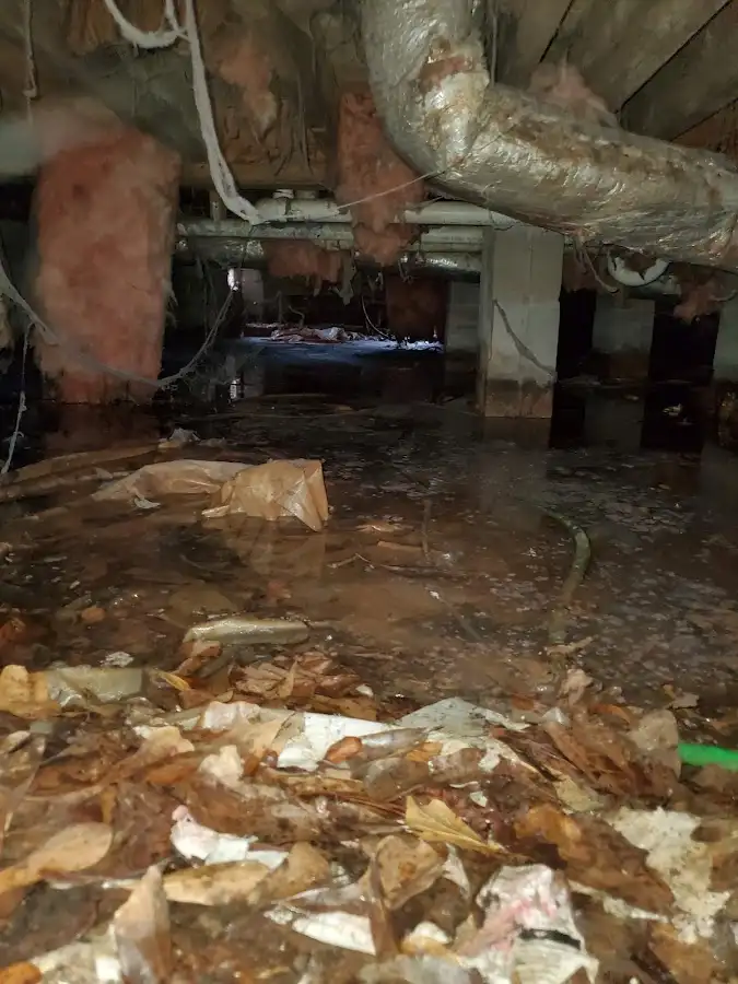 Crawl space flood assessment for Commercial Water Damage Restoration in High Point
